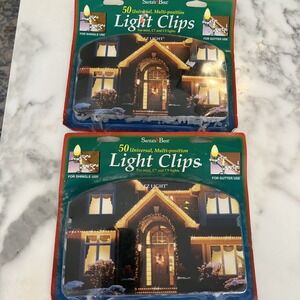 Vintage Santa's Best Light Clips EZ Light Shingle Gutter Christmas Decor 2